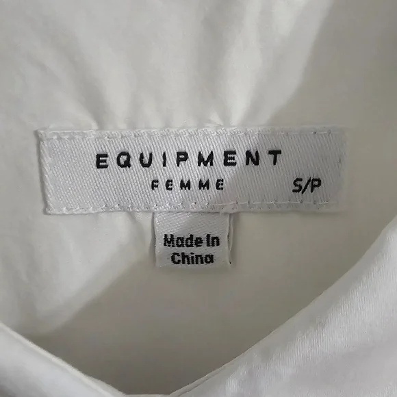 Equipment Femme Button Down Shirt Womens Small White - Picture 4 of 7